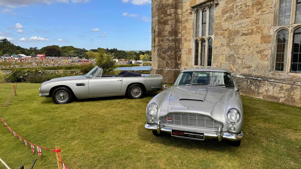 aston martins at car show